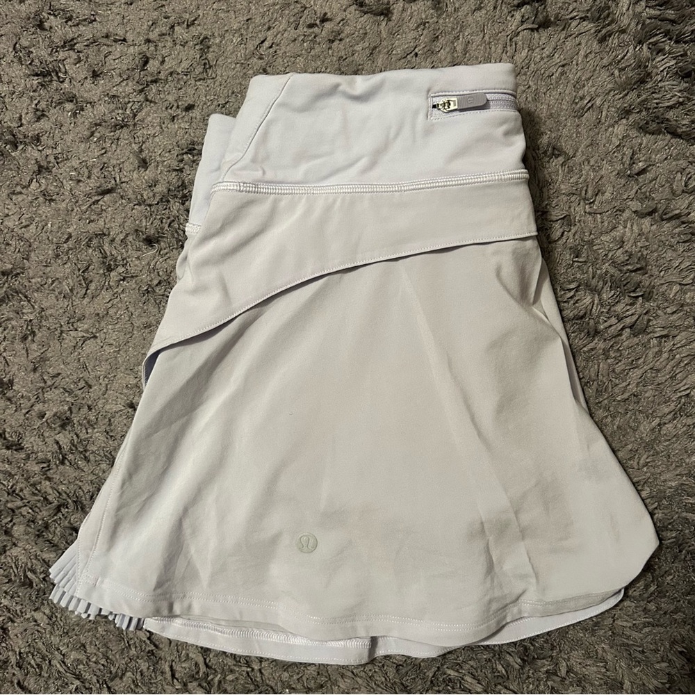 lululemon light purple play off the pleats tennis skirt